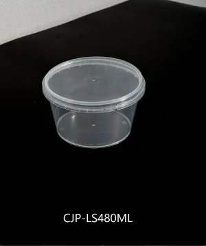 กล่องใส่อาหารทรงกลม มีฝาปิดเรียบ LS480ML