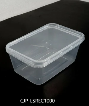 กล่องใส่อาหารทรงเหลี่ยม มีฝาปิดเรียบ CJP-LSREC1000