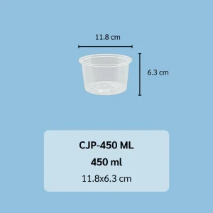 CJP กล่องอาหารทรงกลม มีฝาปิด